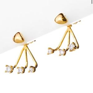 NWT front back crystal earrings